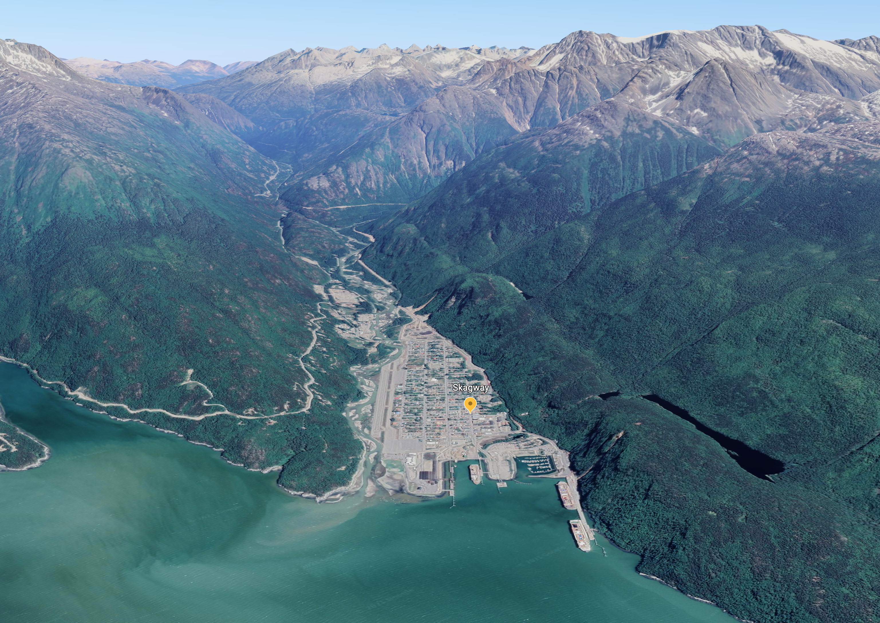 Google Earth Image of Skagway Alaska