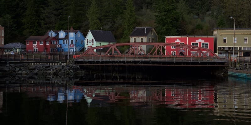 Ketchikan’s famous creek street is a great place to take cover from the rain in a delightful shop!