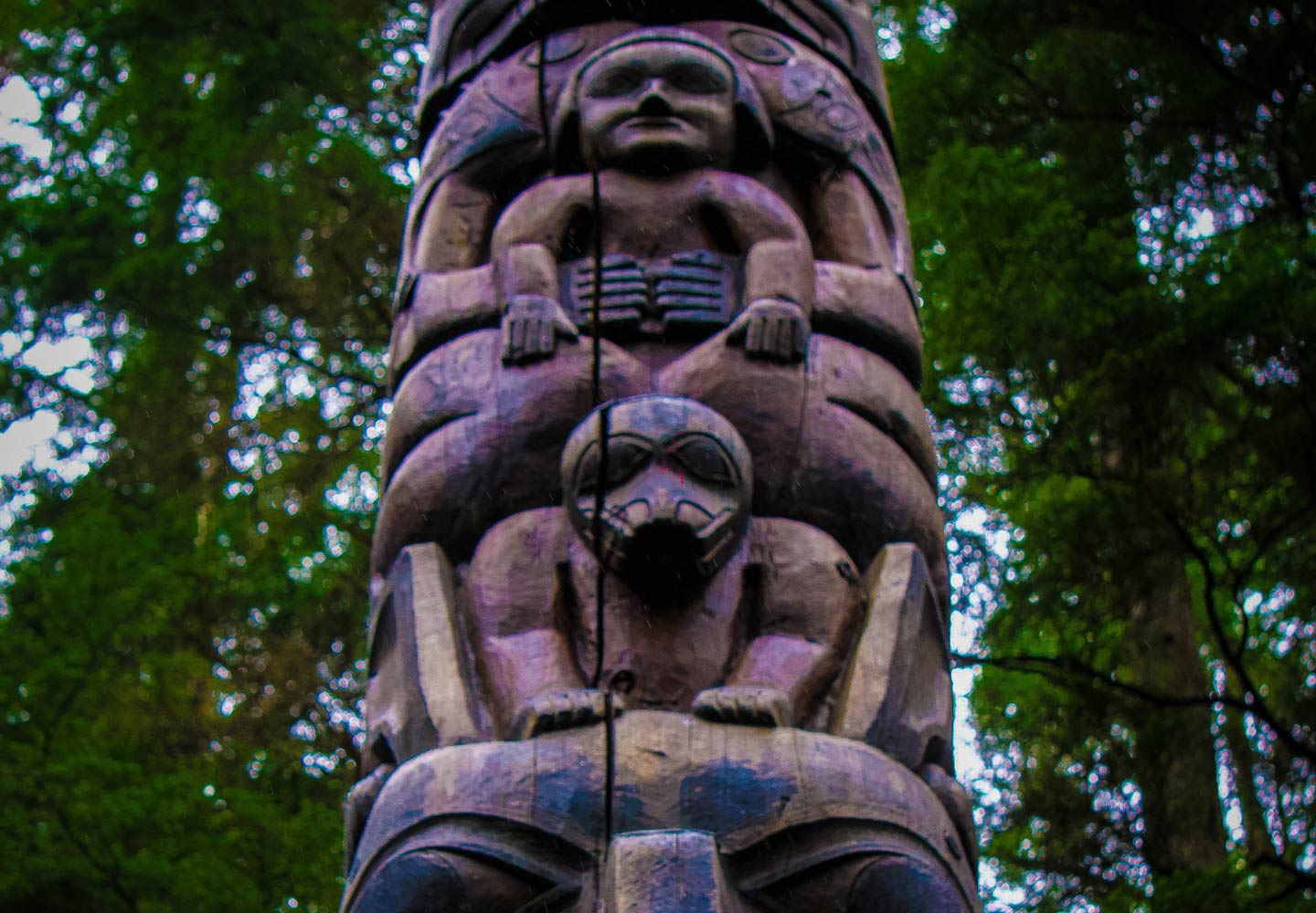 The local totem park is a stunning display of the native history of this area.