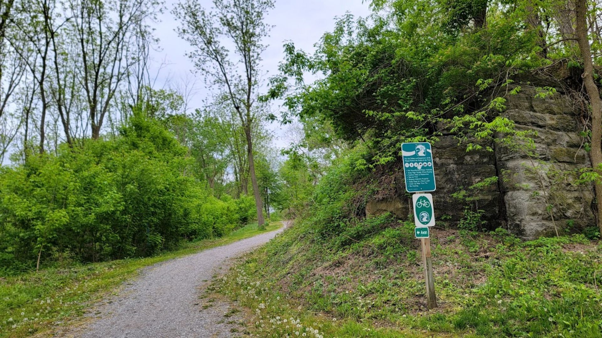Trail Junction Genesee Valley Greenway State Park ErieAttica Trail