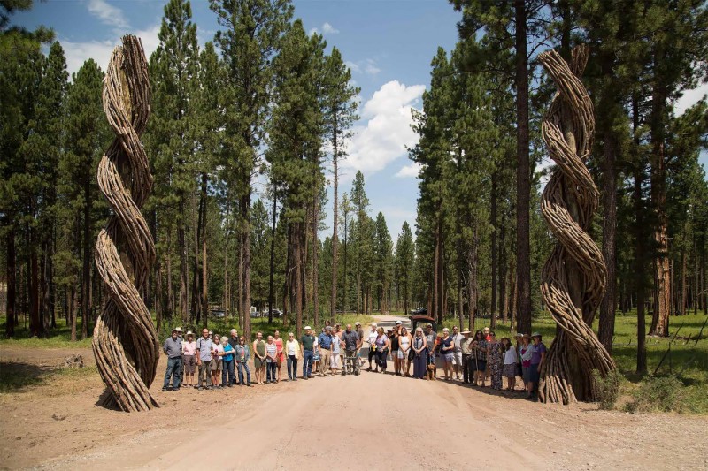 Blackfoot Pathways Sculpture in the Wild Lincoln, Montana Crown of