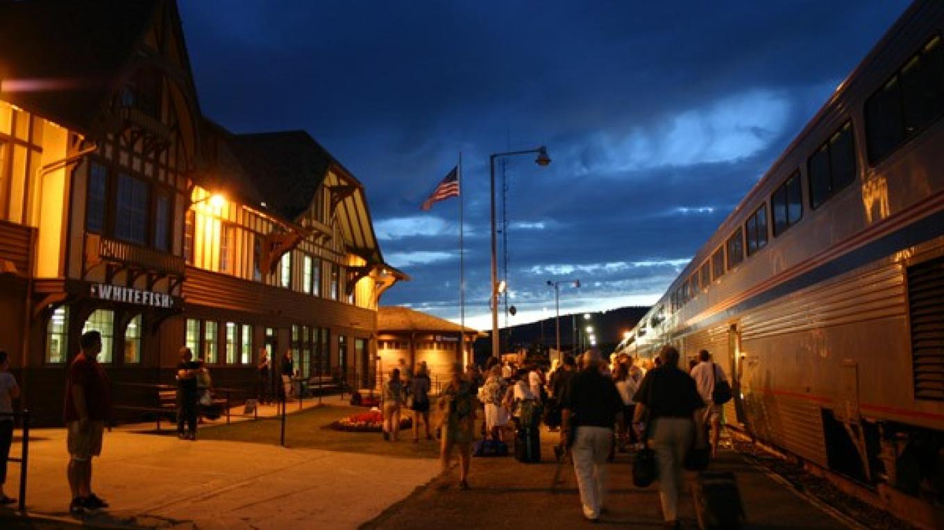 AMTRAK Empire Builder Train Montana Crown of the Continent