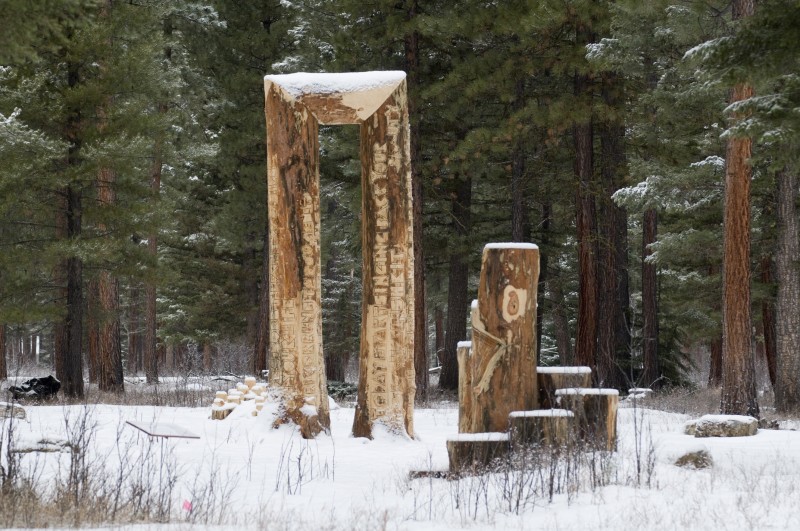 Blackfoot Pathways Sculpture in the Wild Lincoln, Montana Crown of