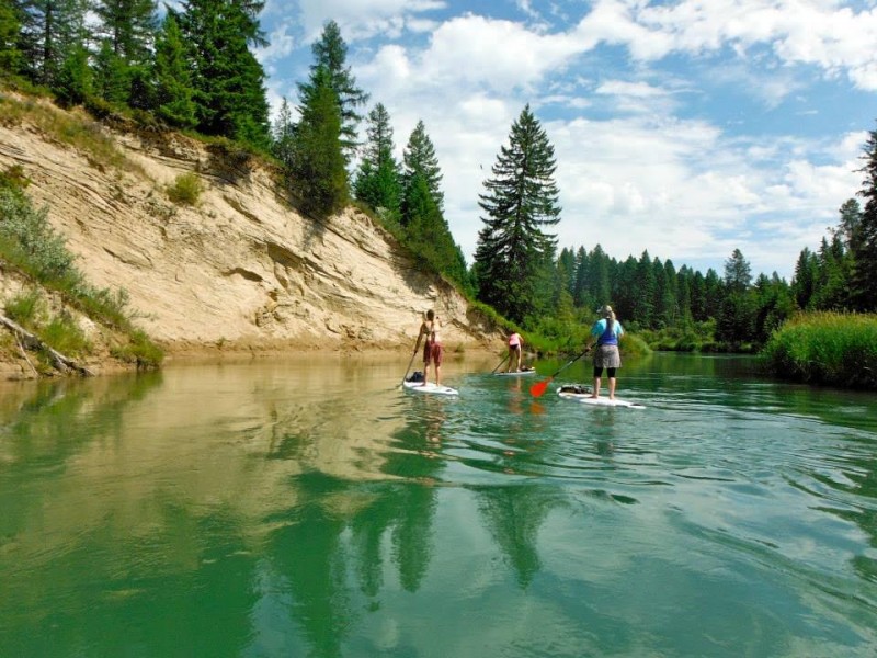 Whitefish River Stand Up Paddle Board Route Whitefish, Montana