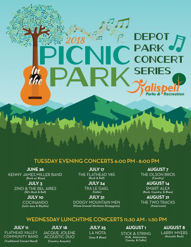 Picnic in the Park Concert Series Kalispell, Montana Crown of the