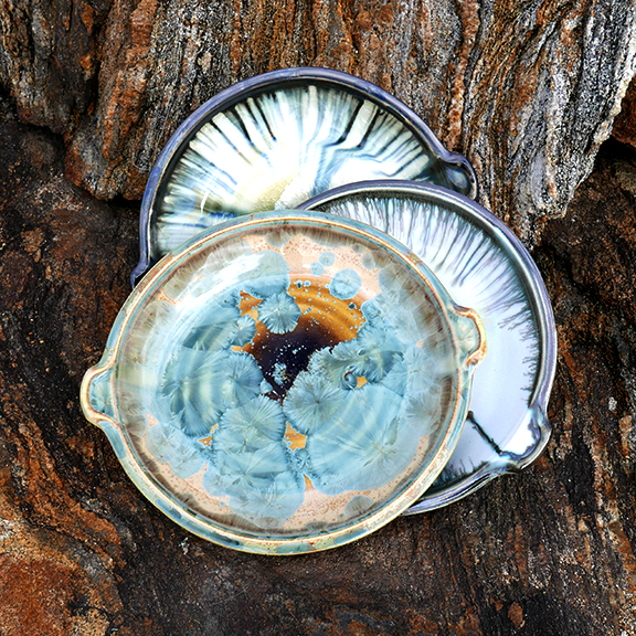 A great new piece in an astonishing new glaze: our World Server in Saltmeadow.