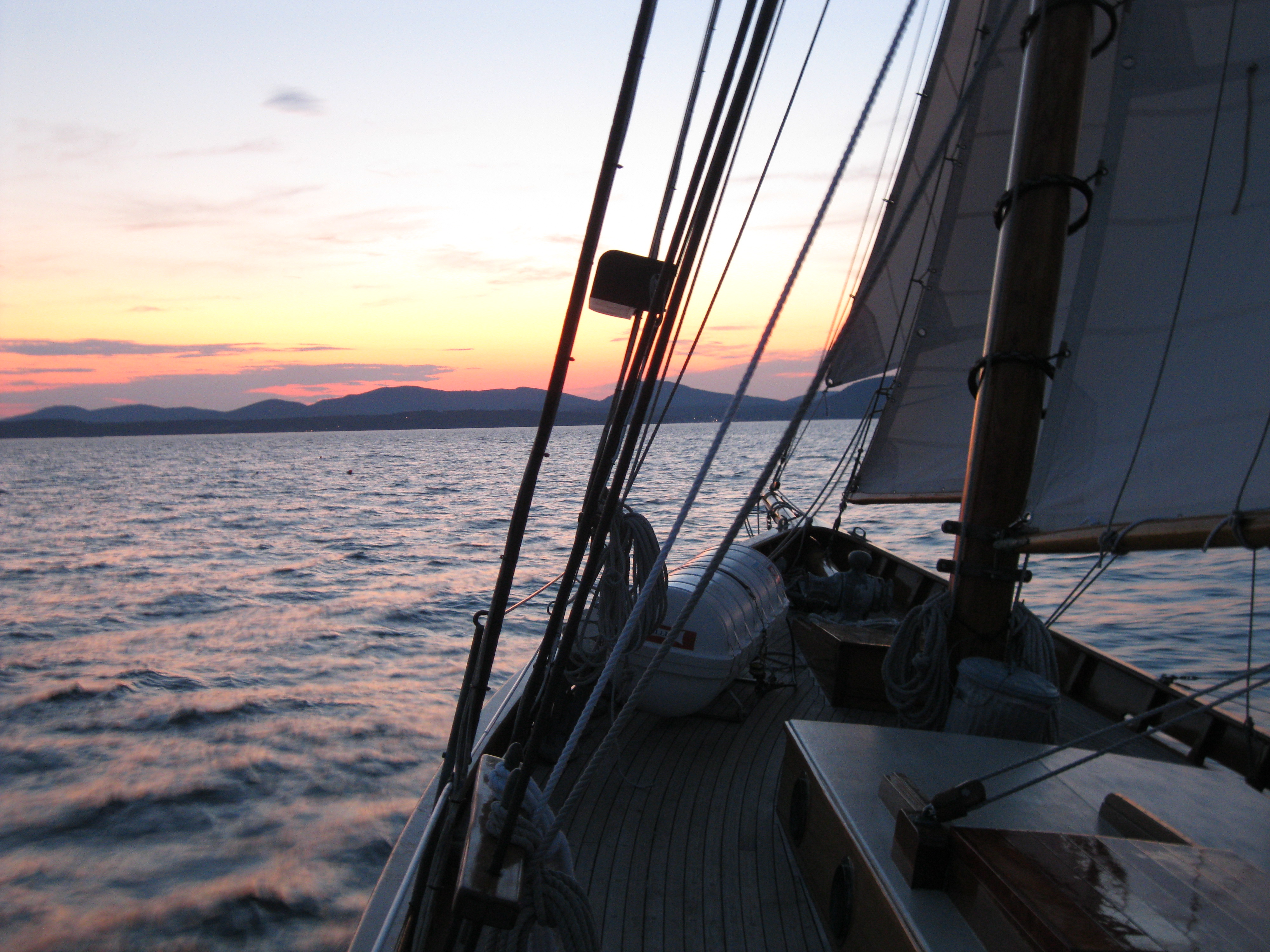 Full Moon Sail on The Schooner Olad