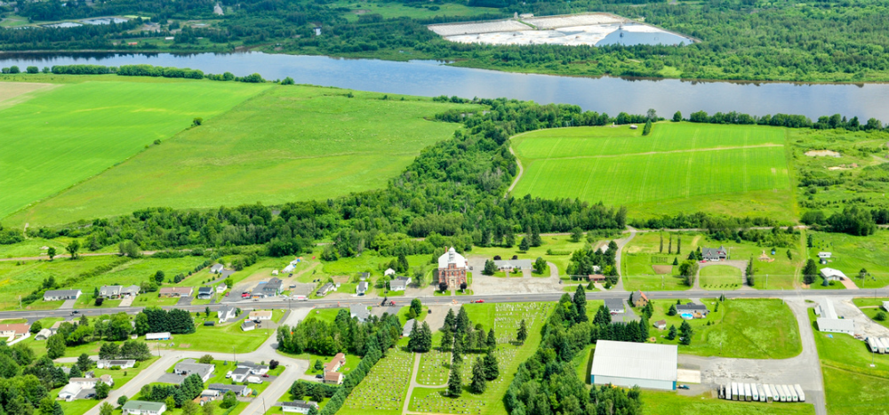 Rolling farm land opens up massive views in Aroostook County.