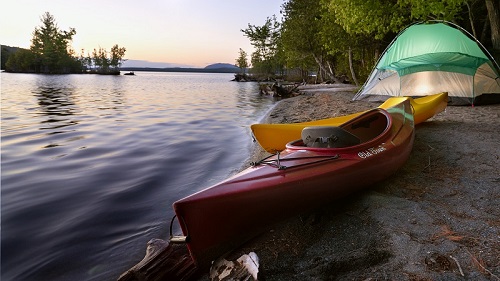 On the shore of Moosehead Lake at Lily Bay State Park