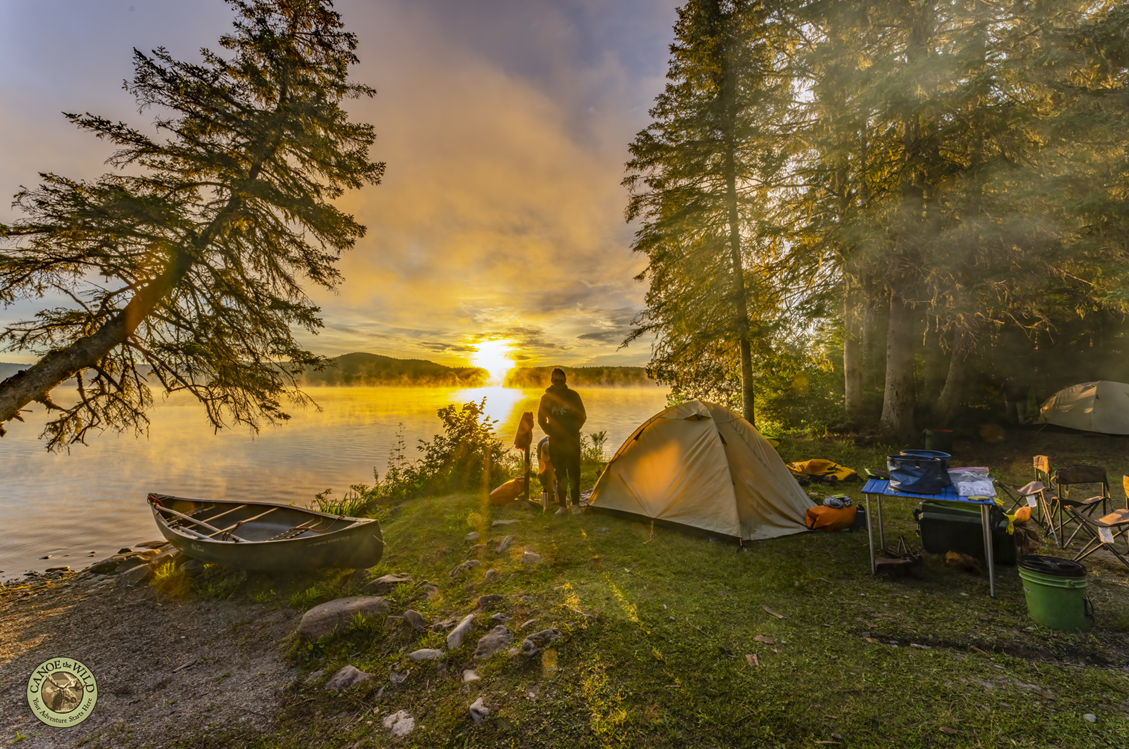 Back Channel Campsite on Round Pond in T12R13 - Photo by Master Maine Guide Dave Conely at Canoe The Wild