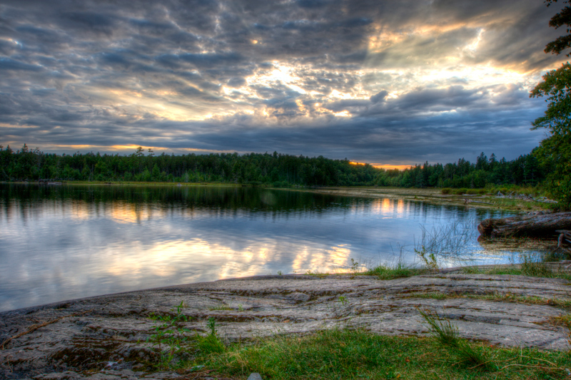 Sunset over Round Pond, Allagash, Maine. – Joel Sanford