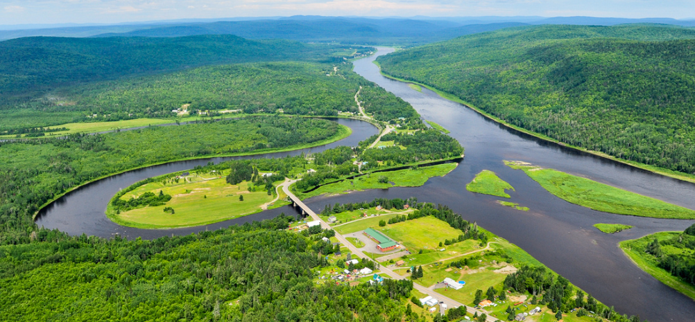 The rivers wind slowly in Northern Maine.