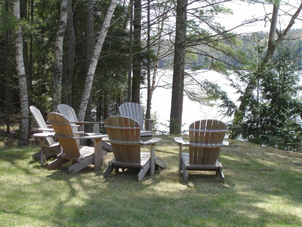 Water's Edge Retreat - Adirondack Chairs by Water's Edge. Great for relaxing conversation and watching working lobster boats, ospreys, bald eagles.
