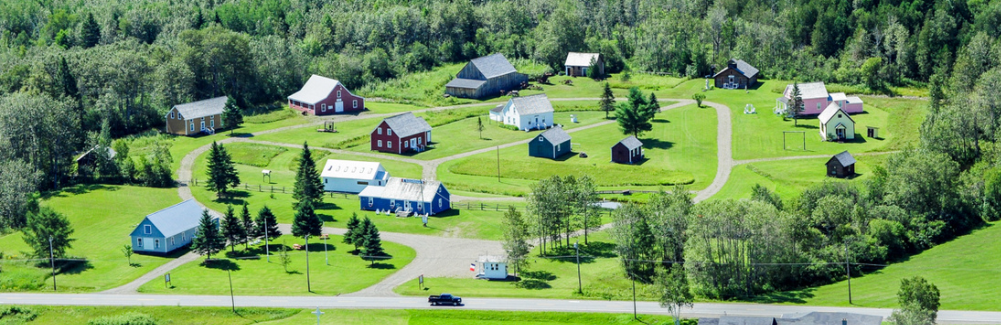 The Acadian Village welcomes cyclist to rest and learn about the history of the region.