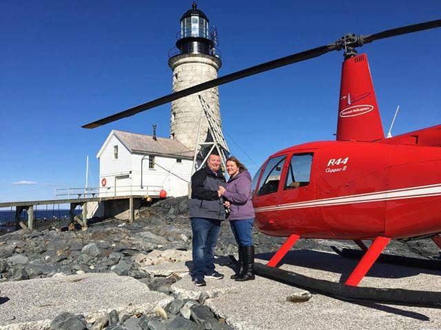 Helicopter tour of Halfway Rock