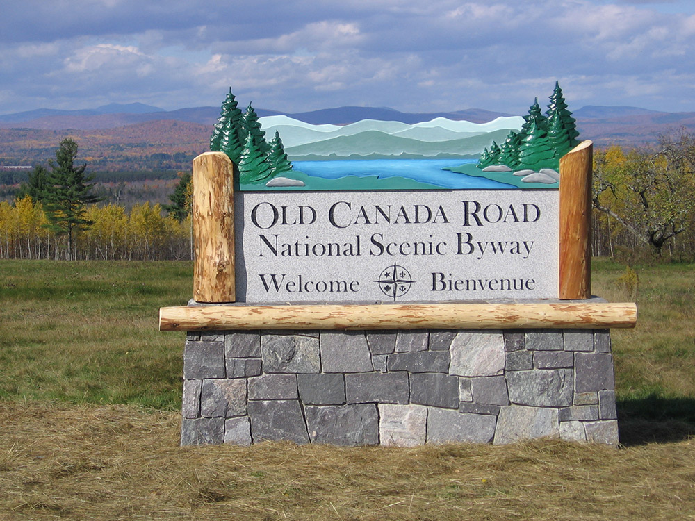 Old Canada Road National Scenic Byway sign