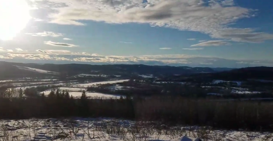 The view spills over into New Brunswick Canada.