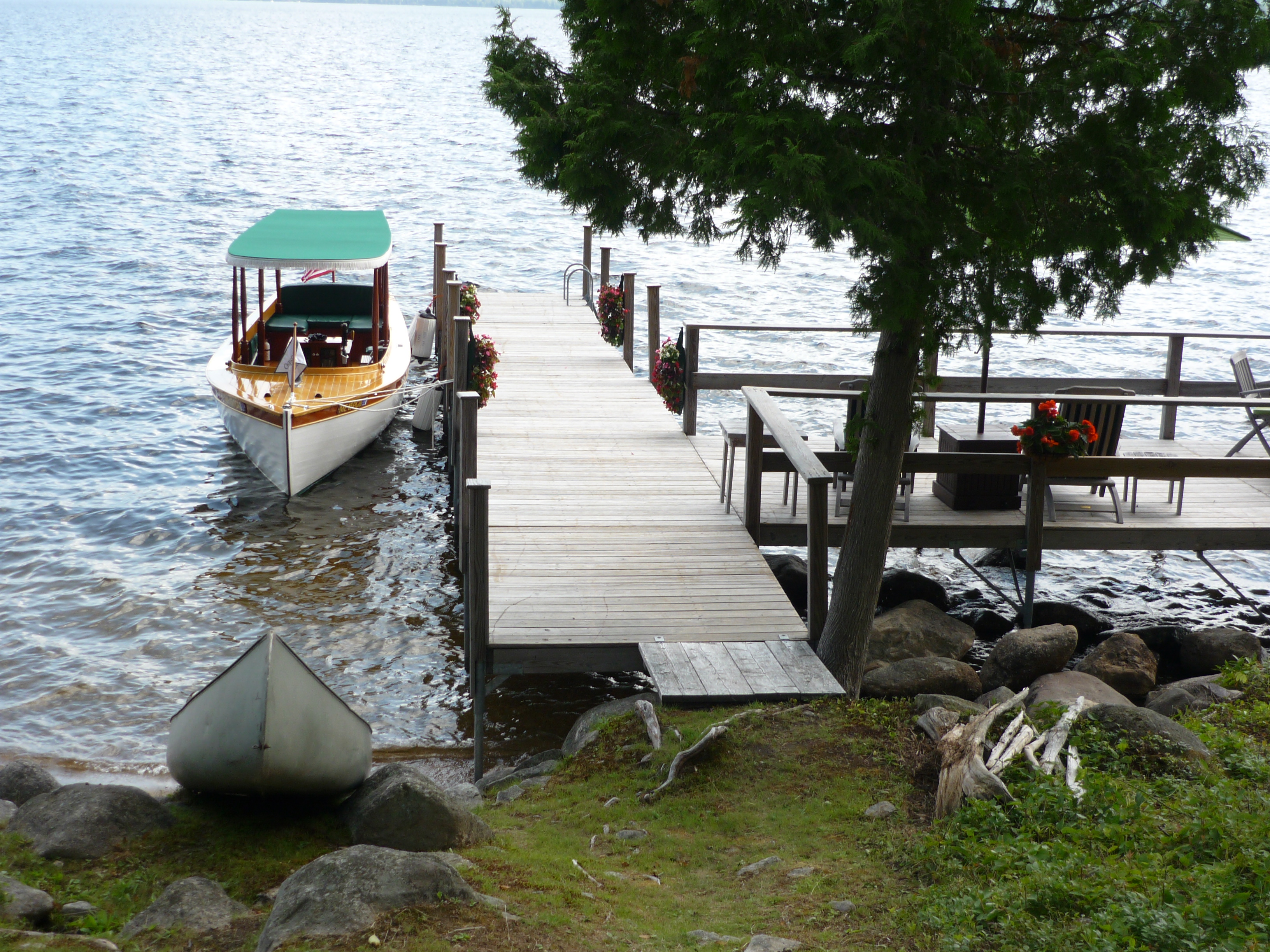 The Oquossoc Lady waiting for a Private Charter