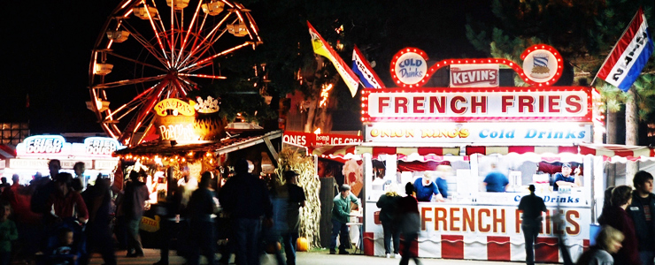 A beautiful glimpse of a Maine fair at night.