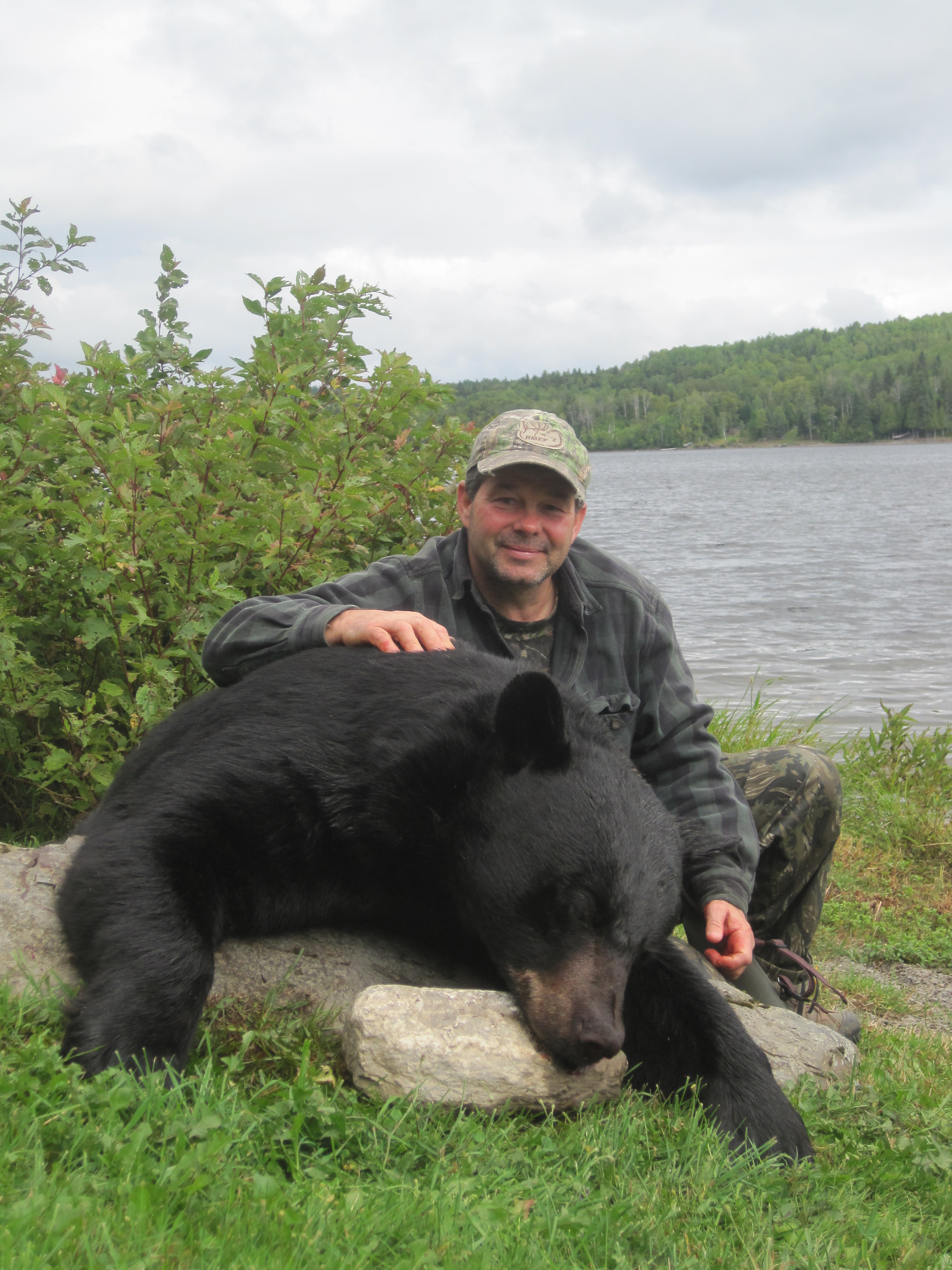 Duane Webber's largest black bear at 403 lbs.