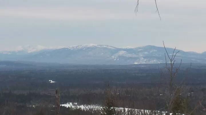 The view brings riders up and Mount Katahdin can be seen from the top.