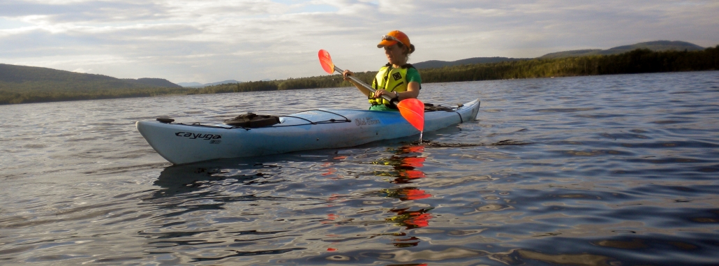 Kayaking on Flagstaff Lake