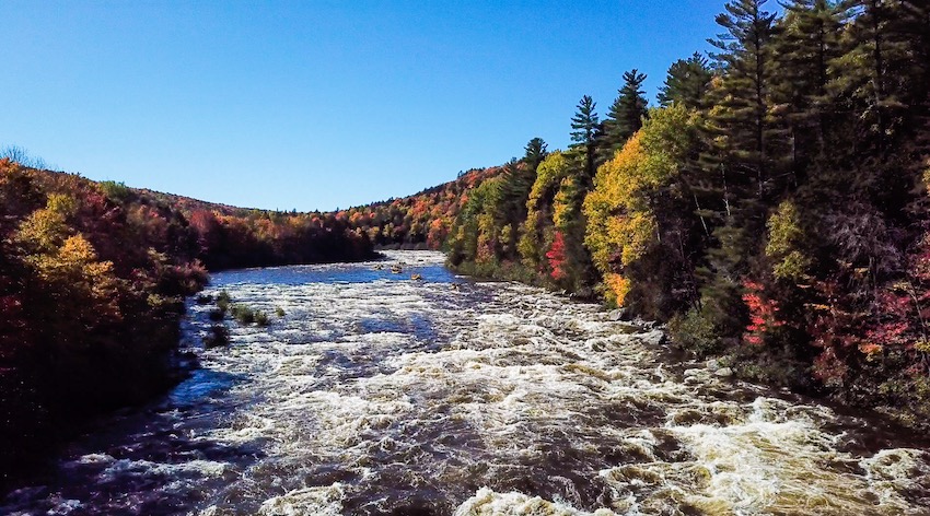 Fall foliage on the Dead River is amazing!