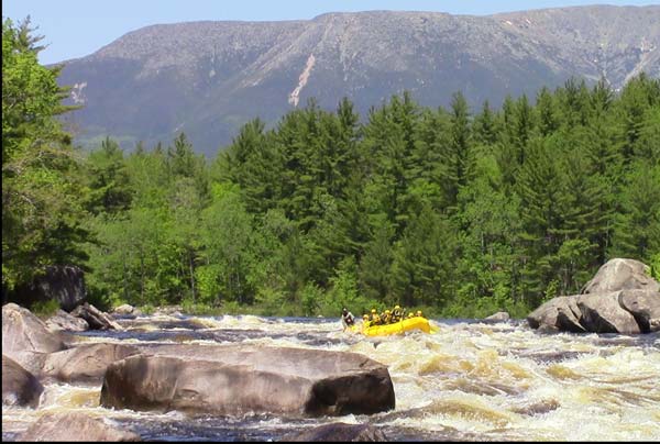 Penobscot River, floating by spectacular Mt. Katahdin