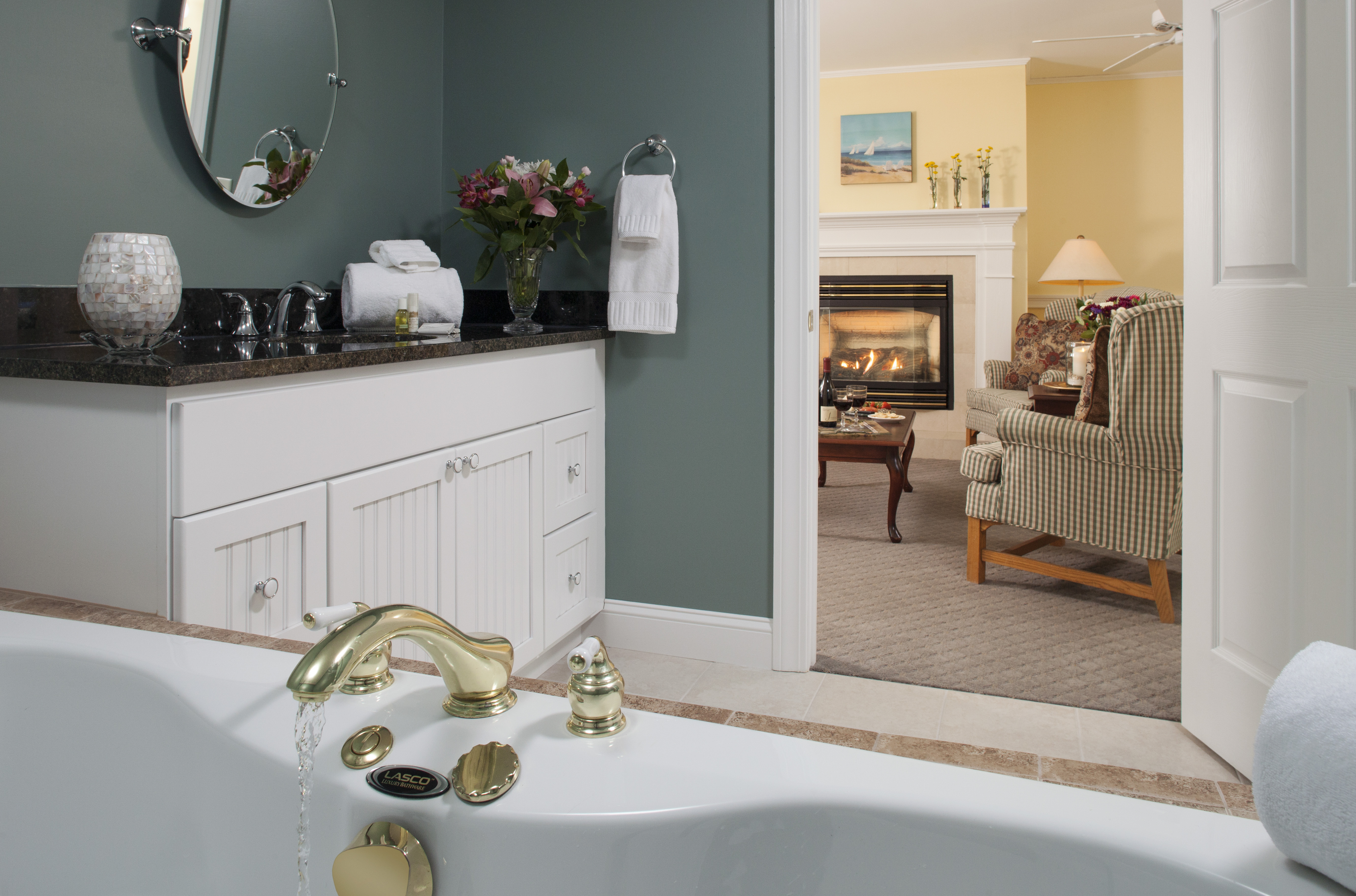 Reinvigorate in the large spa in our new Acadia Suite.
