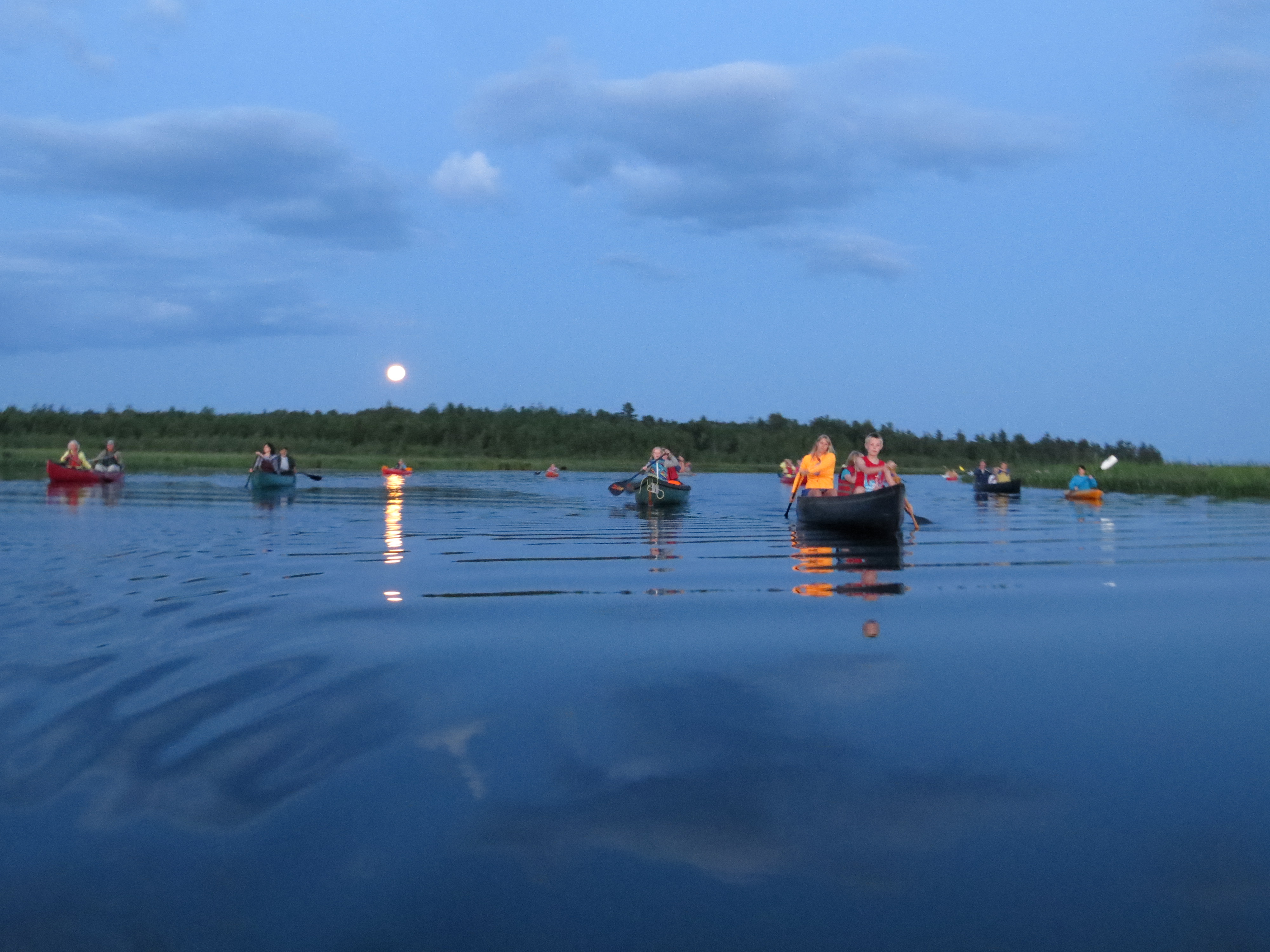 Moonlight Paddle on Big Musquash Stream