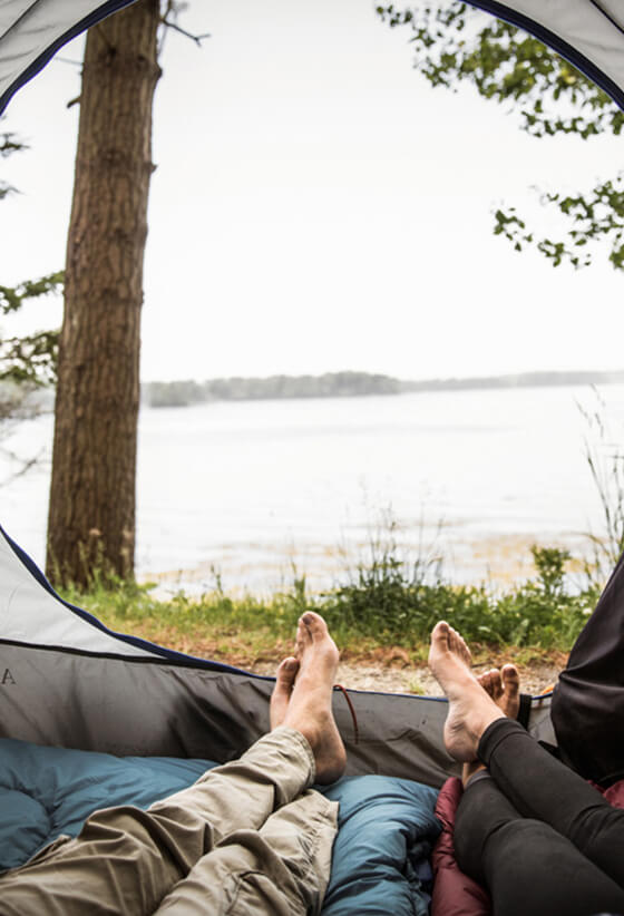Get back to the simple life at a campsite in Maine.