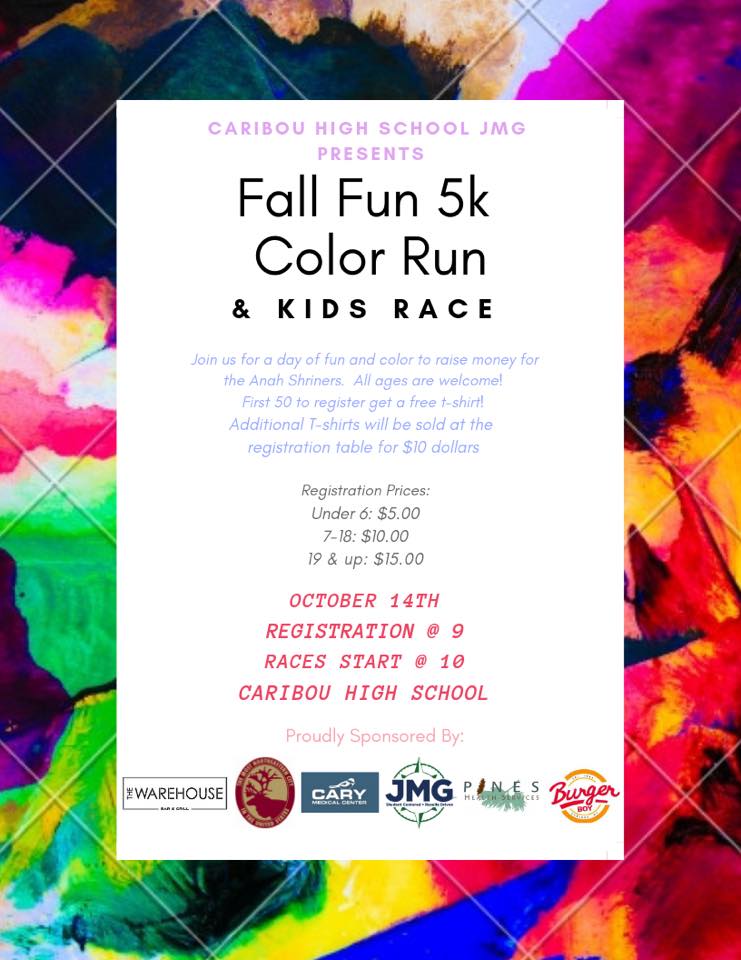 JMG Presents 5K Color Run at Caribou High School