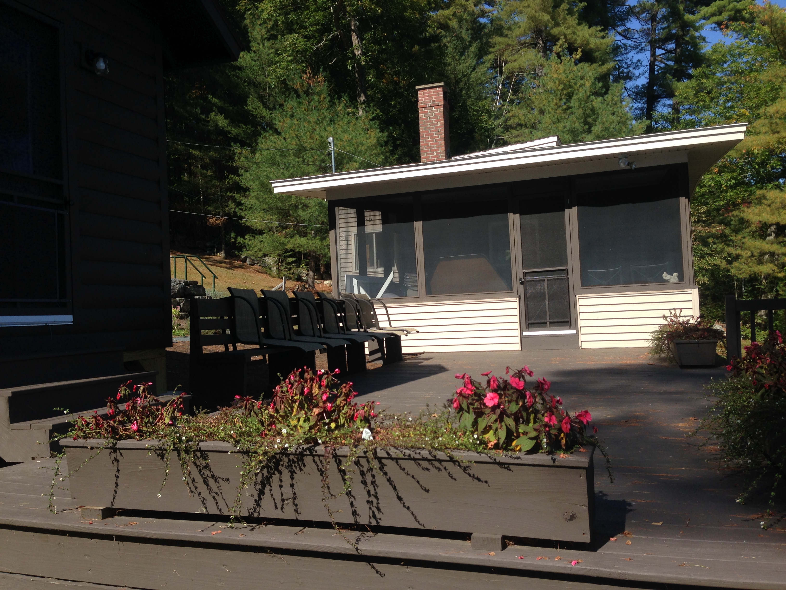 Family camp for rent on lake cobbosseecontee, with a spectacular view of the last land locked active light house in Maine, named Ladies Delight.