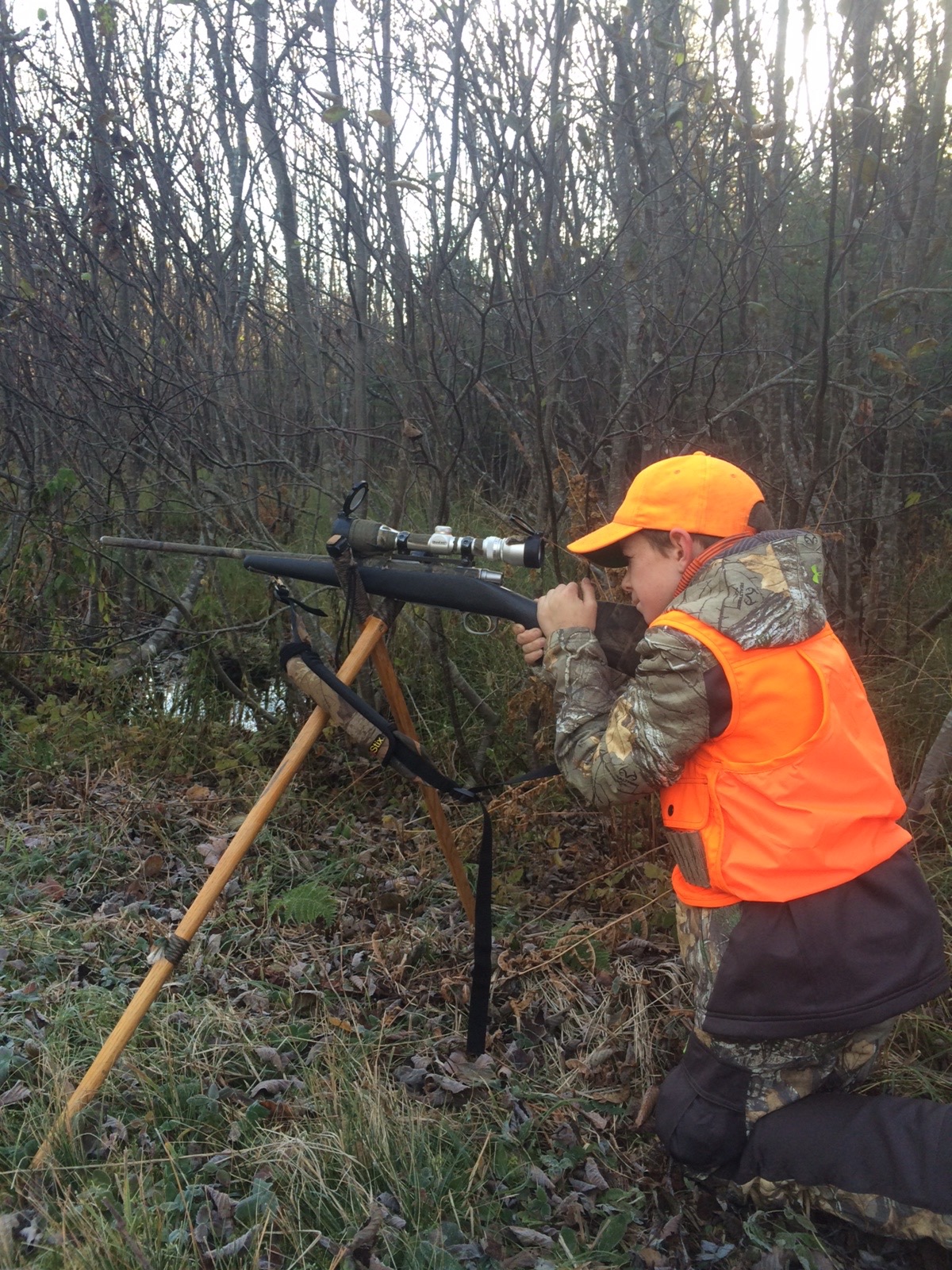 Taking careful aim!