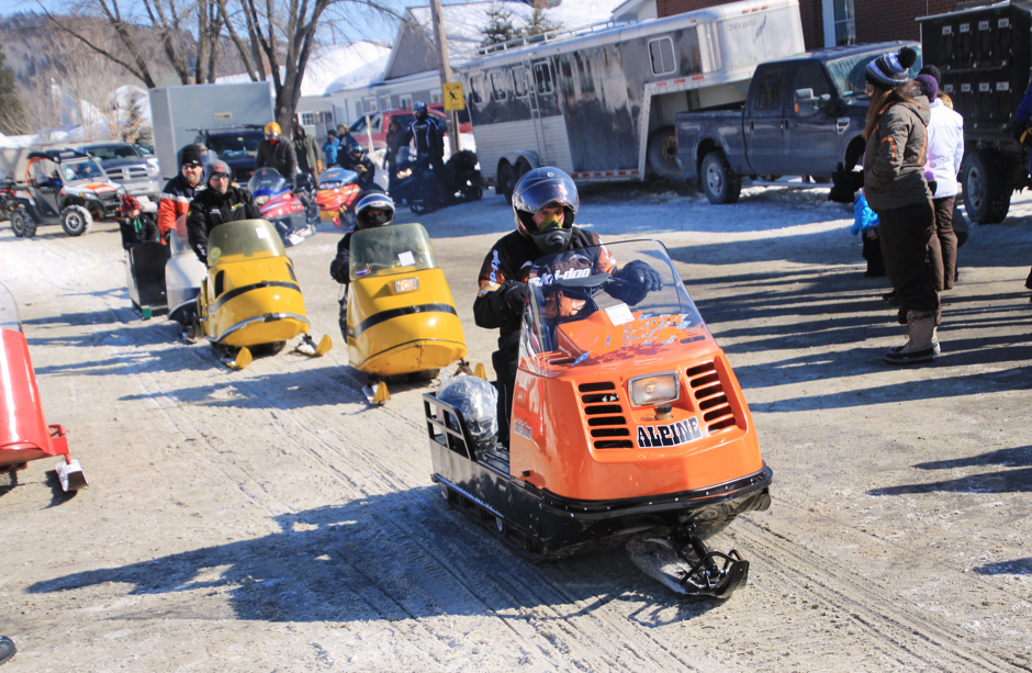 PC Michael Gudreau - Antique Snowmobile Parade as seen at the Can Am Sled Dog Races in 2017