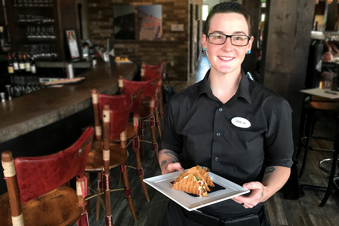 Service with a smile at The Firebrand Restaurant.