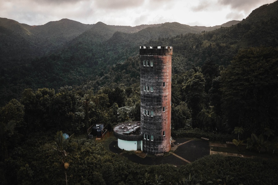 The picture is of Yokahu Tower, a historic tower in Rio Grande Nation Forest