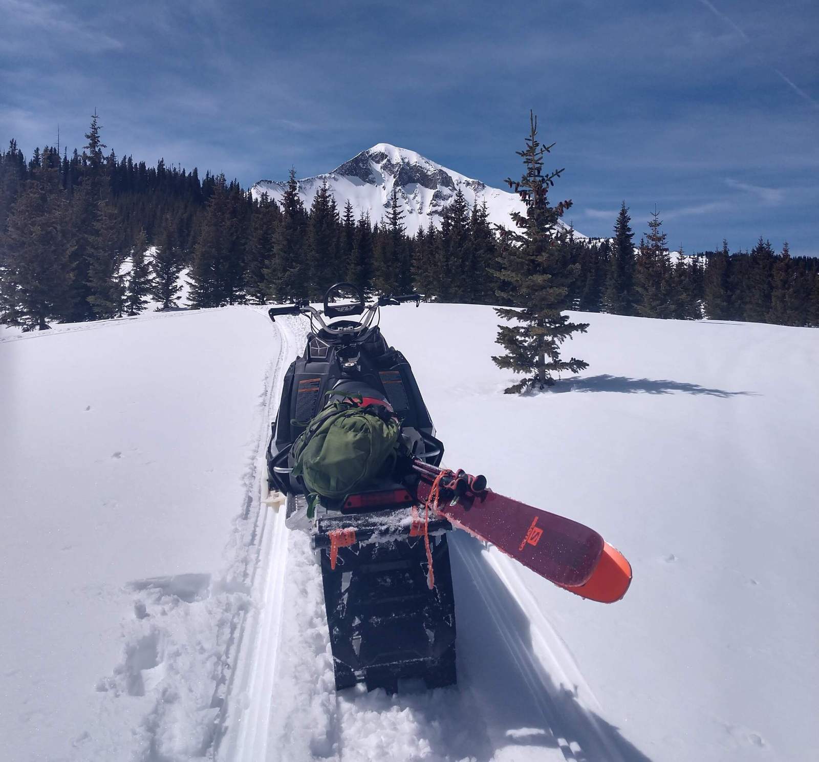 Snowmobile Assist Backcountry Skiing image
