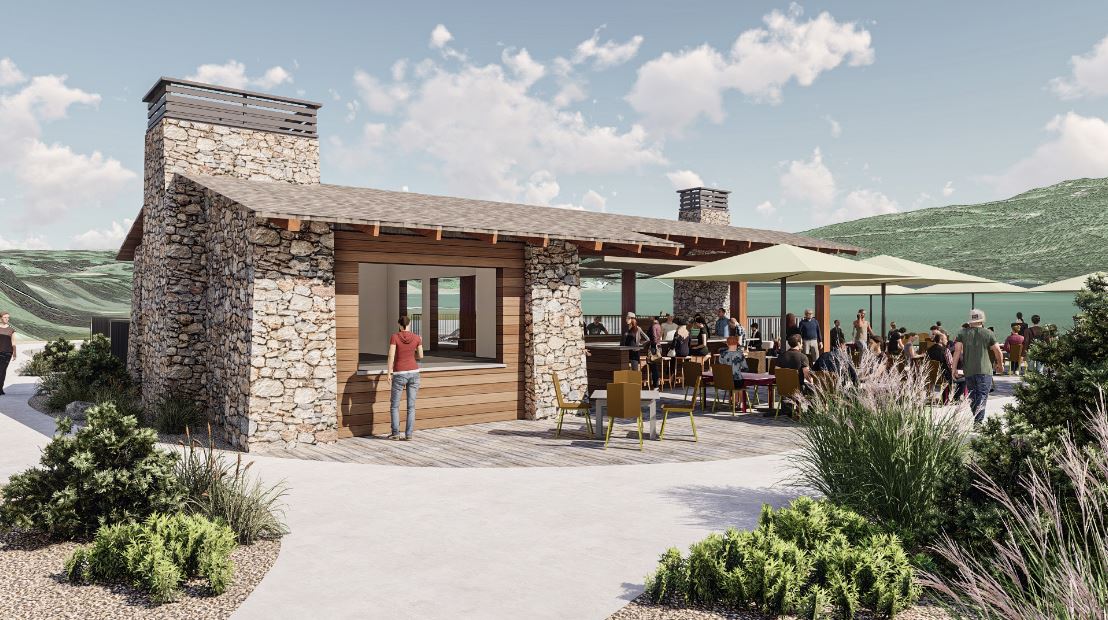 Architectural rendering of Boat Club Tiki Bar - North