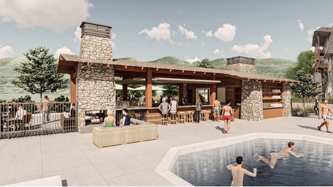 Architectural rendering of Boat Club Tiki Bar - South