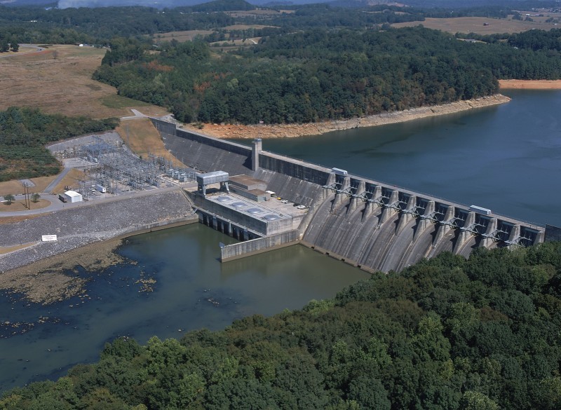 TVA Douglas Dam And Reservoir Tennessee River Valley TVA Douglas Dam And Reservoir Tennessee River Valley